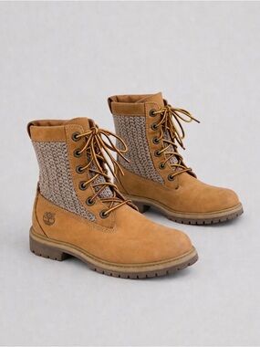 Timberland Authentics Open Weave 6" Wheat Boots Size 7